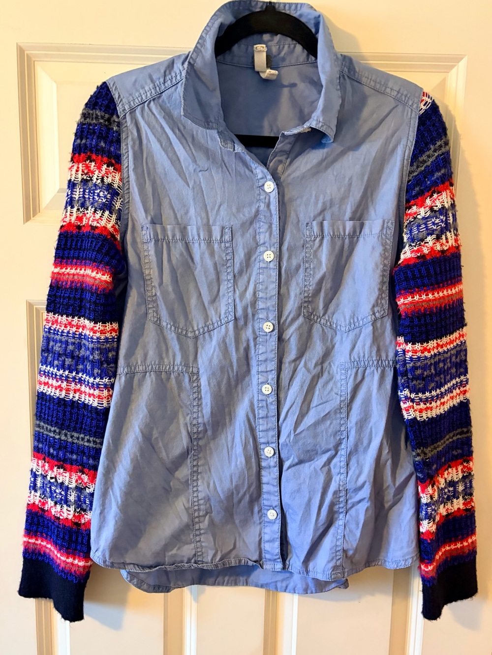 We The Free Fair Isle Chambray Shirt